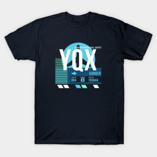 Gander (YQX) Airport // Sunset Baggage Tag T-Shirt